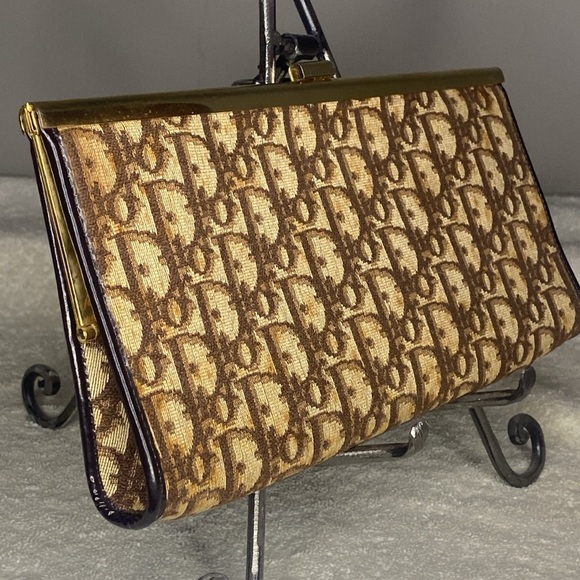 Vintage Christian Dior Trotter Monogram Clutch in Brown (11" x 5.5") - Picture 4 of 7